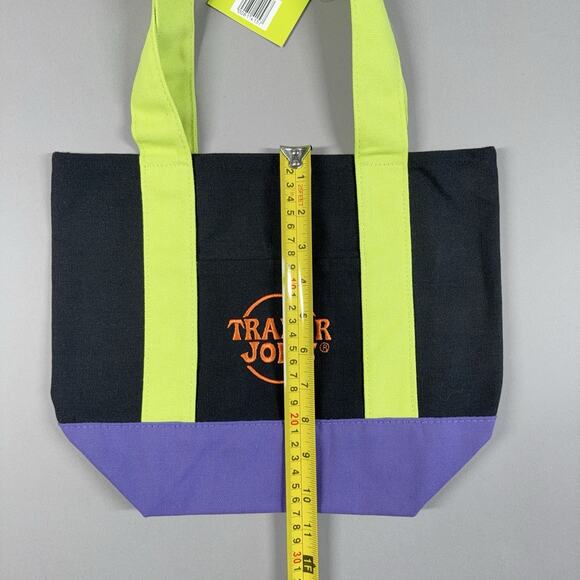 Limited Trader Joe's Mini Halloween Black Green Canvas Tote Bag - SHIPS TODAY 🎃 - Picture 4 of 7